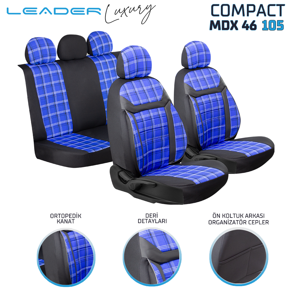 LEADER COMPACT / Universal Oto Koltuk Kılıfı - Binek - Görsel 3