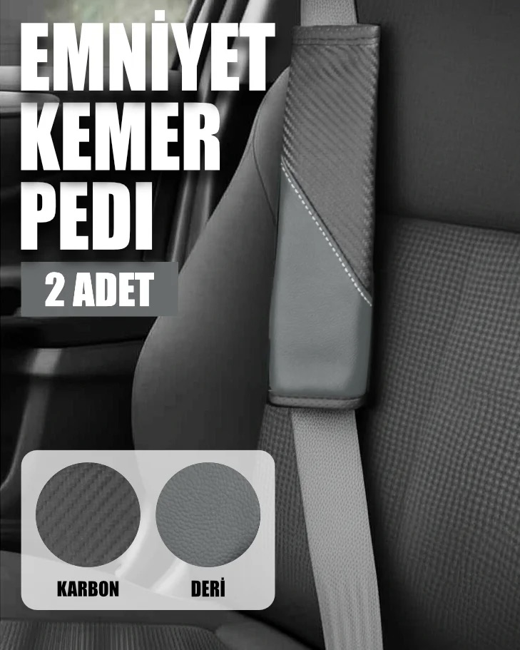 ComfortDrive Emniyet Kemer Pedi Seti - Boyun ve Omuz Koruyucu Kemer Pedi 2'li Paket - Kemer Kılıfı