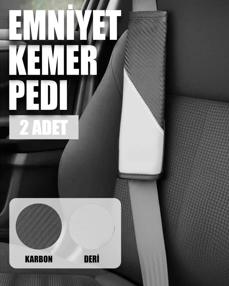 ComfortDrive Emniyet Kemer Pedi Seti - Boyun ve Omuz Koruyucu Kemer Pedi 2'li Paket - Kemer Kılıfı