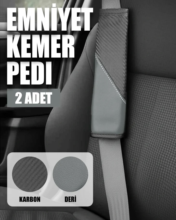 ComfortDrive Emniyet Kemer Pedi Seti - Boyun ve Omuz Koruyucu Kemer Pedi 2'li Paket - Kemer Kılıfı