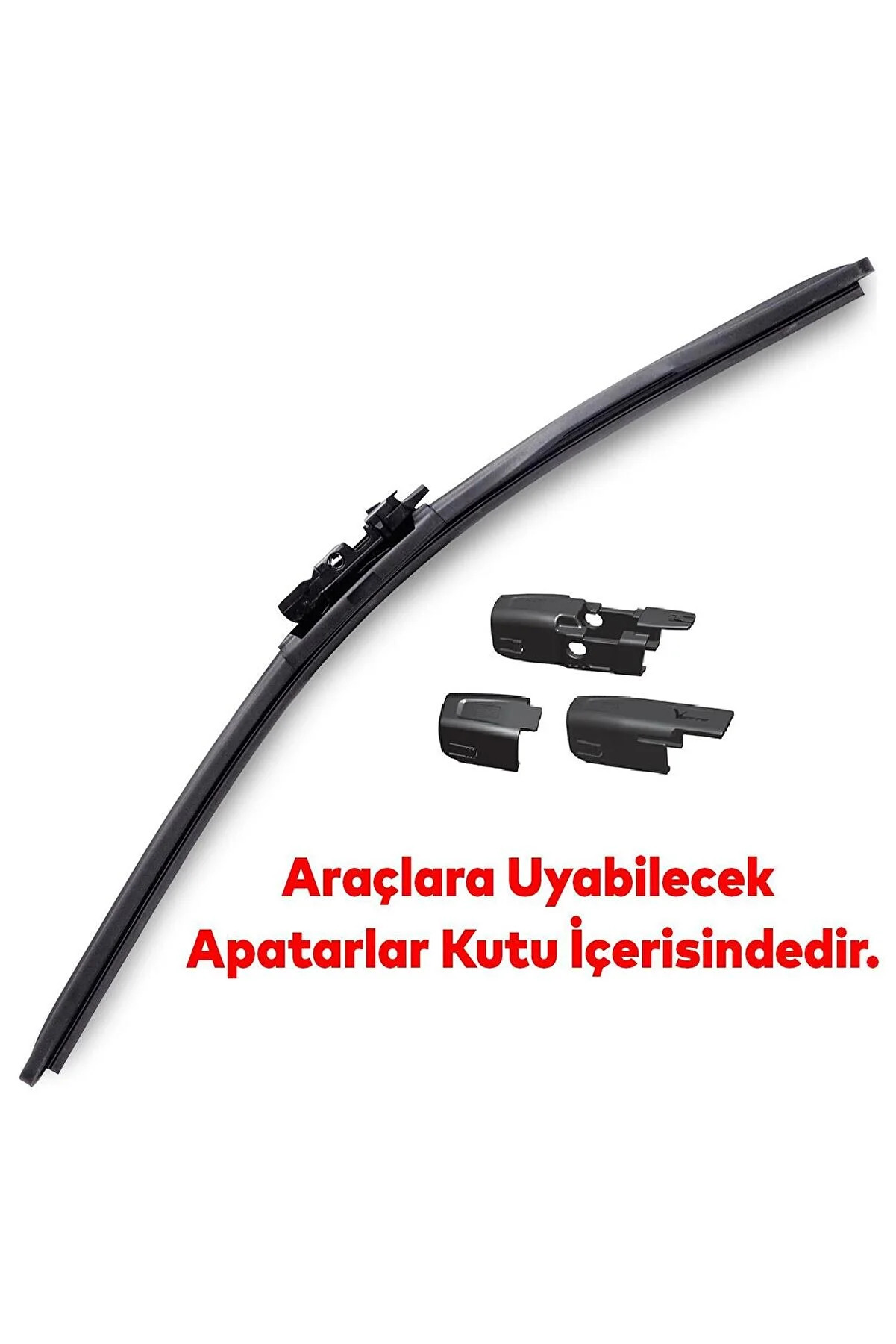 Vette Plus Multifit 660 mm Muz Silecek Araba Araç Otomobil Oto Ön Cam Silecek Silgeç - 1 Adet - Aparatlı Silecek