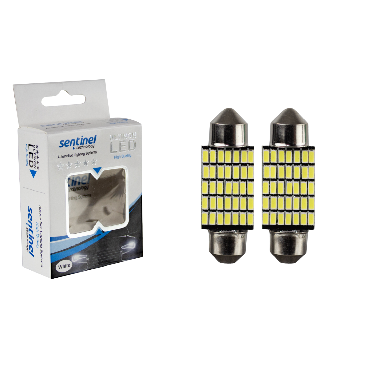 Sentinel CANBUS SOFİT 36mm BEYAZ 35 SMD 12-24V LED Güçlü Işık - 2 Adet - Sofit LED