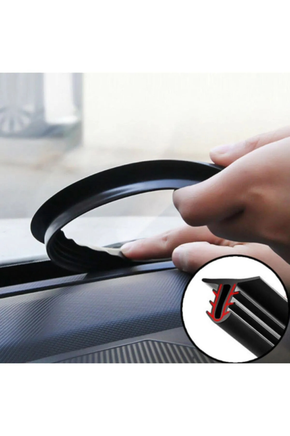 Kauçuk Araç Torpido Göğüs Konsol Ön Cam Arası Fitil Ses Yalıtım Fitili