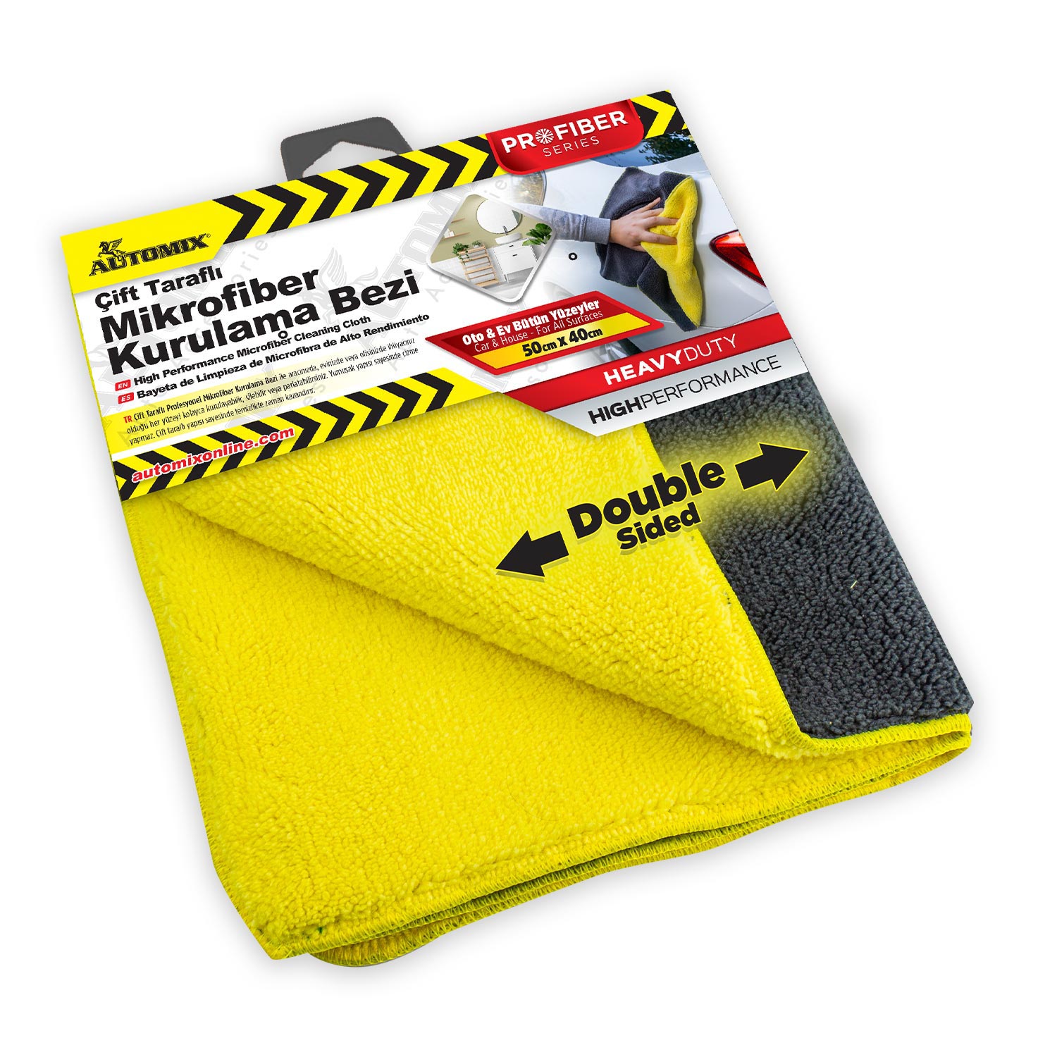 Automix Çift Taraflı Mikrofiber PARLATMA Bezi - Parlatma Havlusu