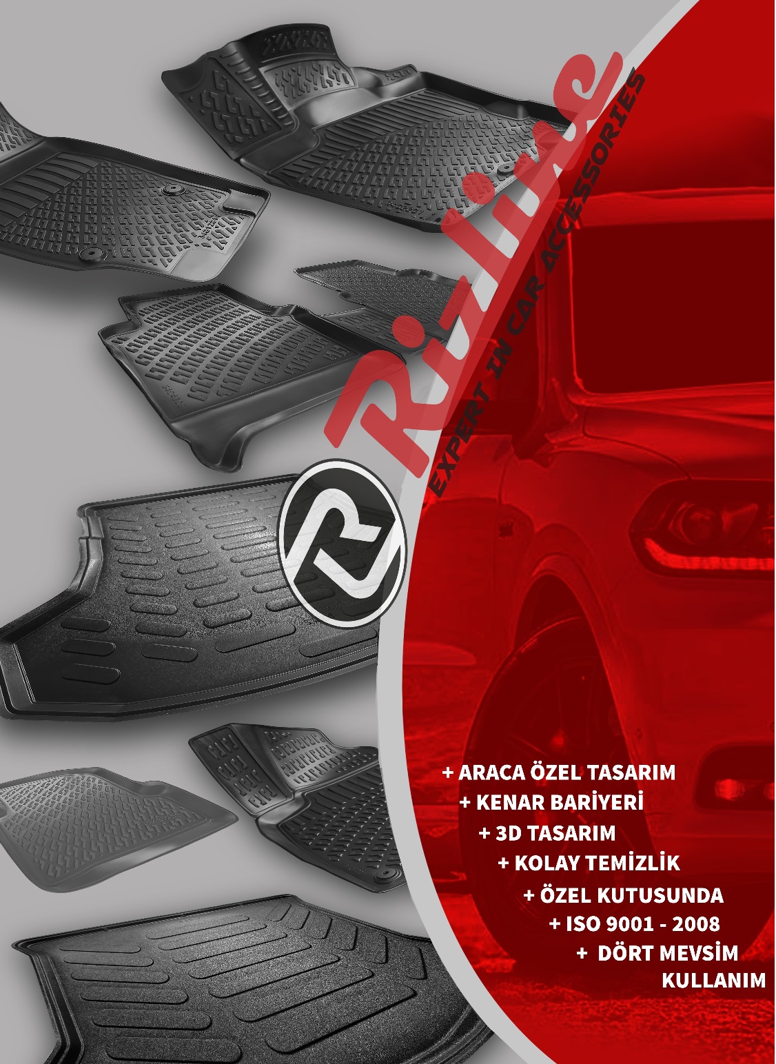 Rizline Dacia Duster 4Wd 18-22  / 3D Tam Uyumlu Havuzlu Paspas - Tam Uyumlu Paspas (Sahler-Rizline-Lider)