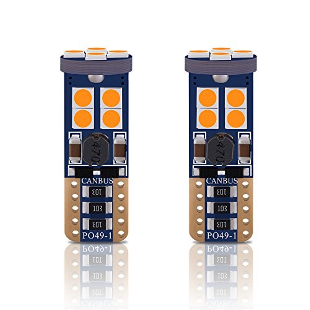 T10 Dipsiz Canbuslu Park Ampulü 12 Ledli – Turuncu - Park LED