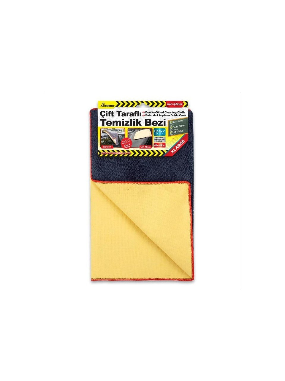 Automix Çift Taraflı Temizlik Bezi / 40CM X 60CM - Mikrofiber Bez