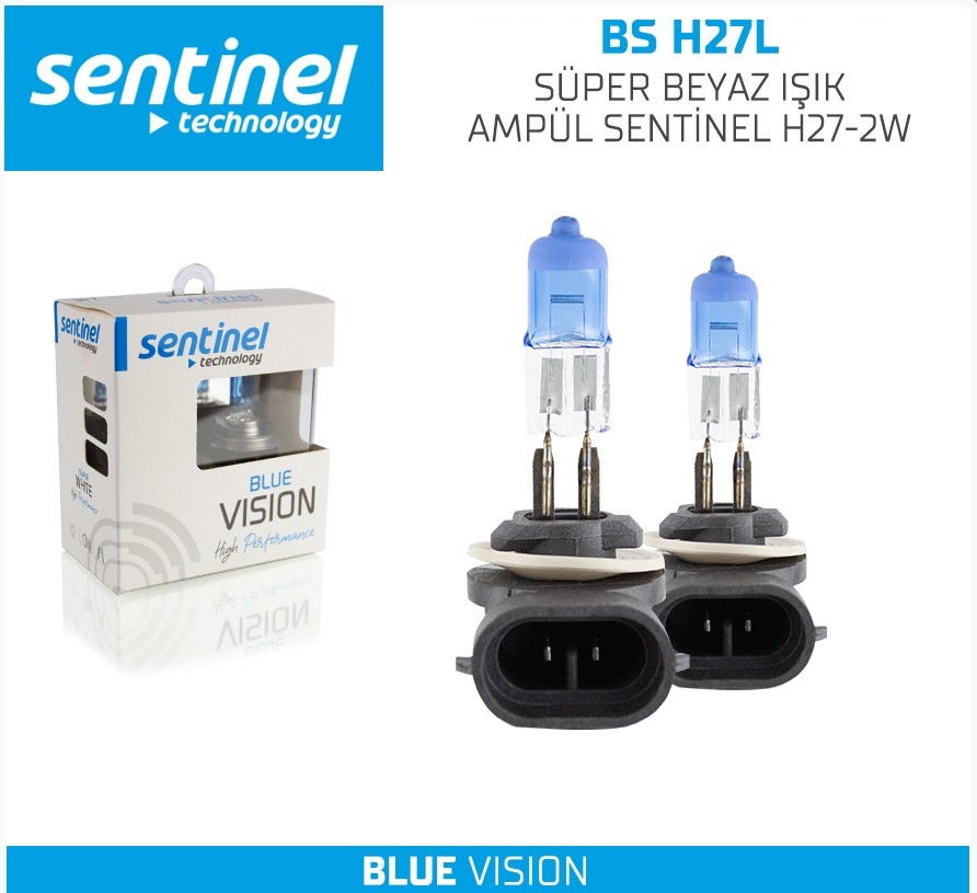 SENTİNEL SÜPER BEYAZ IŞIK AMPÜL H27-2W - Far Ampulü