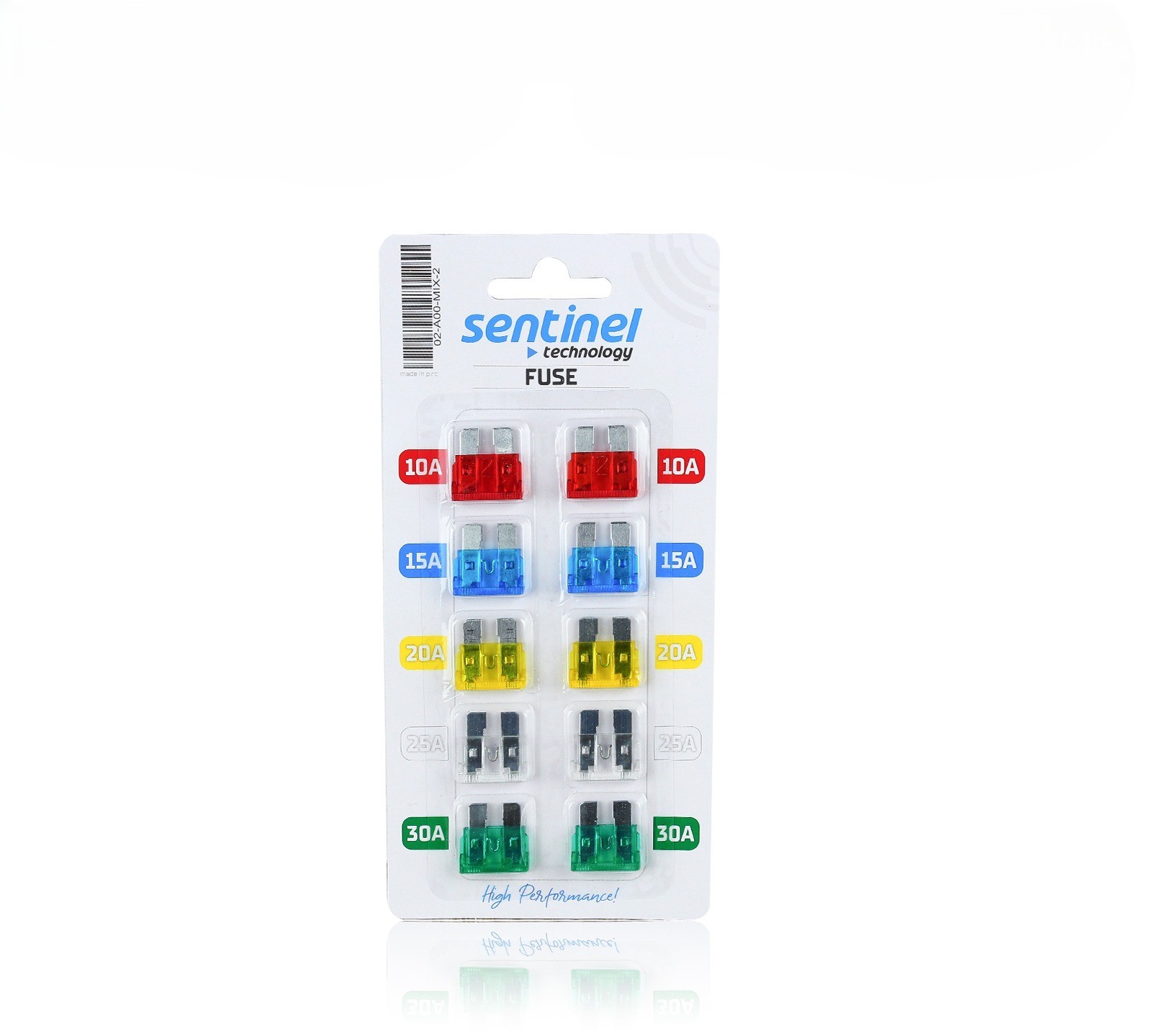 Sentinel Bıçak Sigorta 10A, 15A, 20A, 25A, 30A / 10LU SET - 19X19 MM - Sigorta