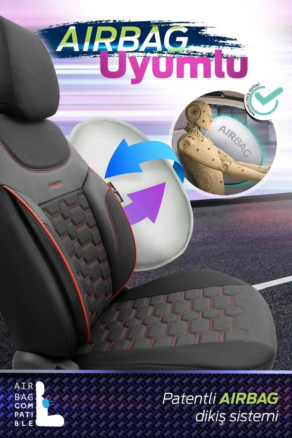 OTOM Carbon Jakar Oto Koltuk Kılıfı - Binek - Görsel 6
