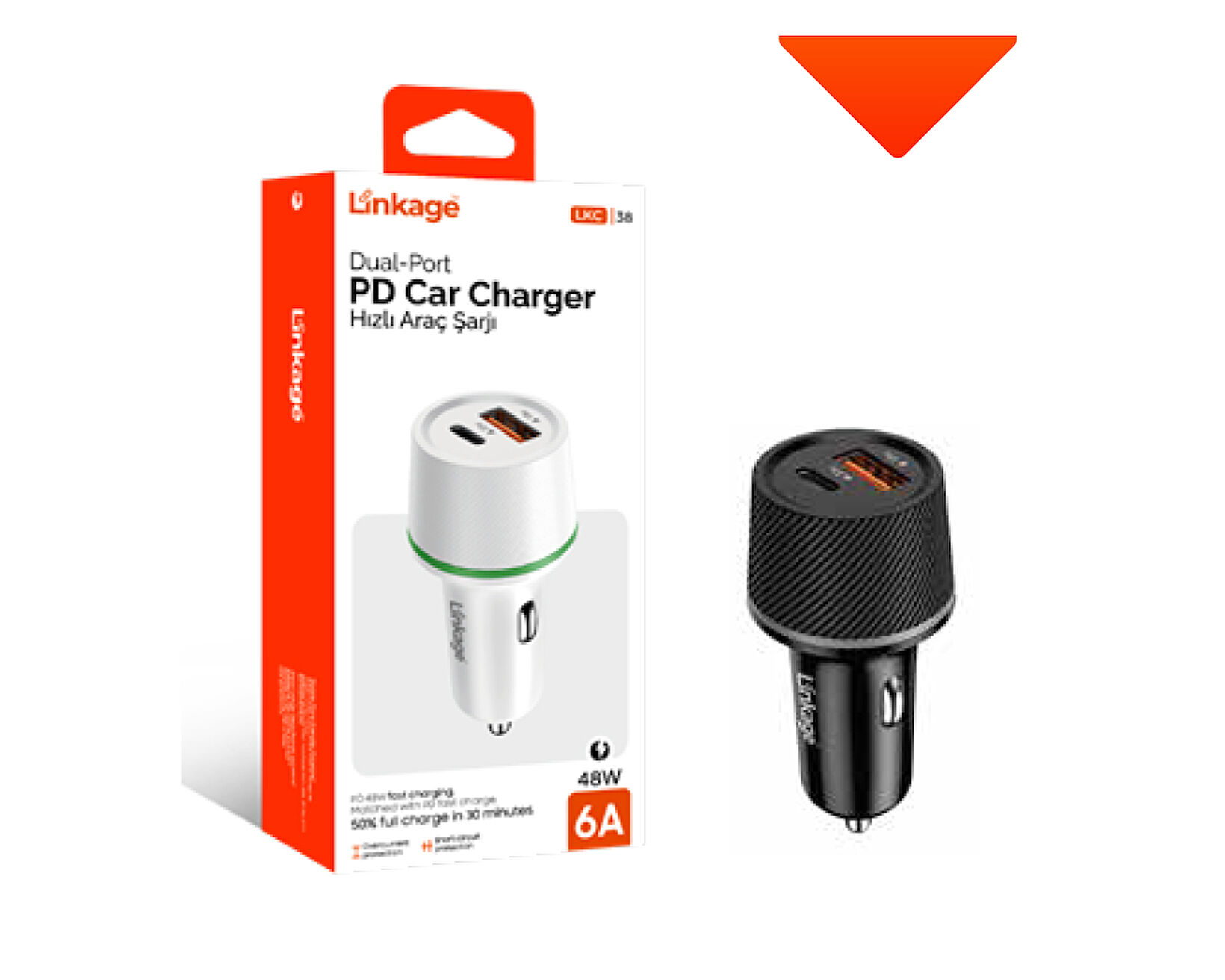 Linkage USB Soketli Çakmaklık / Android - IOS - Çakmaklık Şarj Aleti