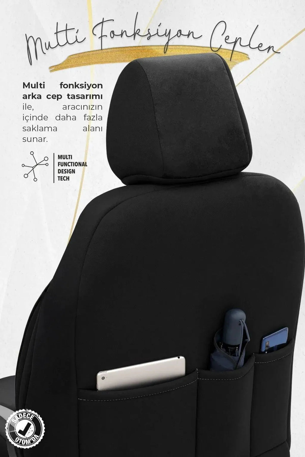OTOM İconic Tay Tüyü Oto Koltuk Kılıfı - Binek - Görsel 8