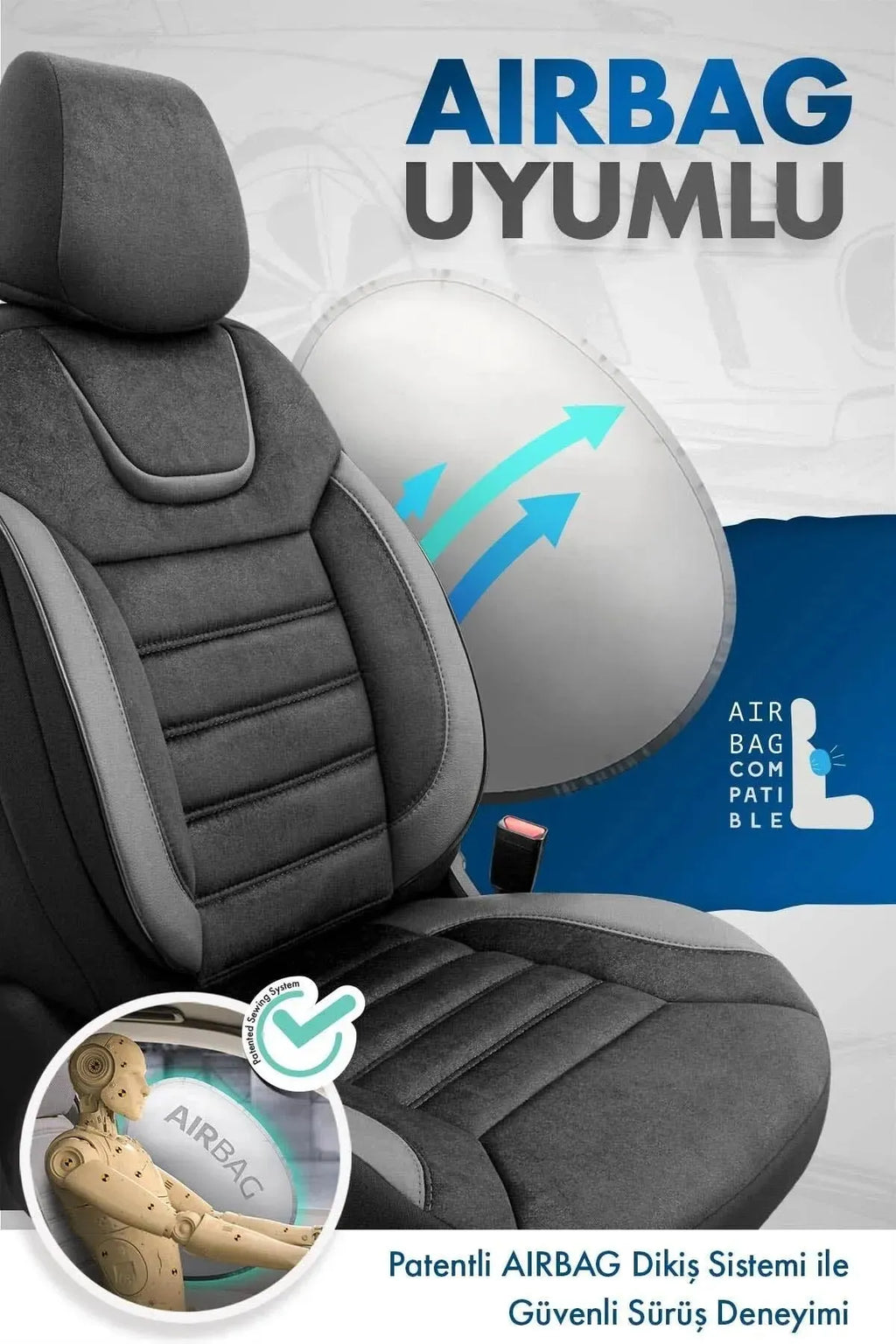 OTOM İconic Tay Tüyü Oto Koltuk Kılıfı - Binek - Görsel 5