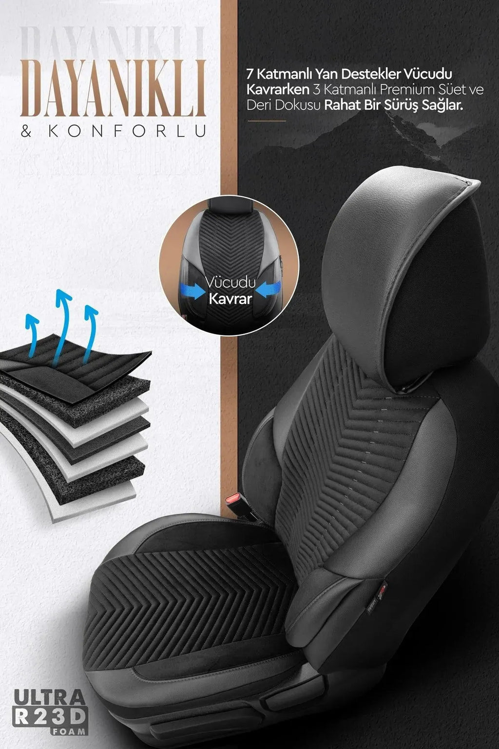 OTOM Advanced Tay Tüyü Oto Koltuk Kılıfı - Binek - Görsel 13