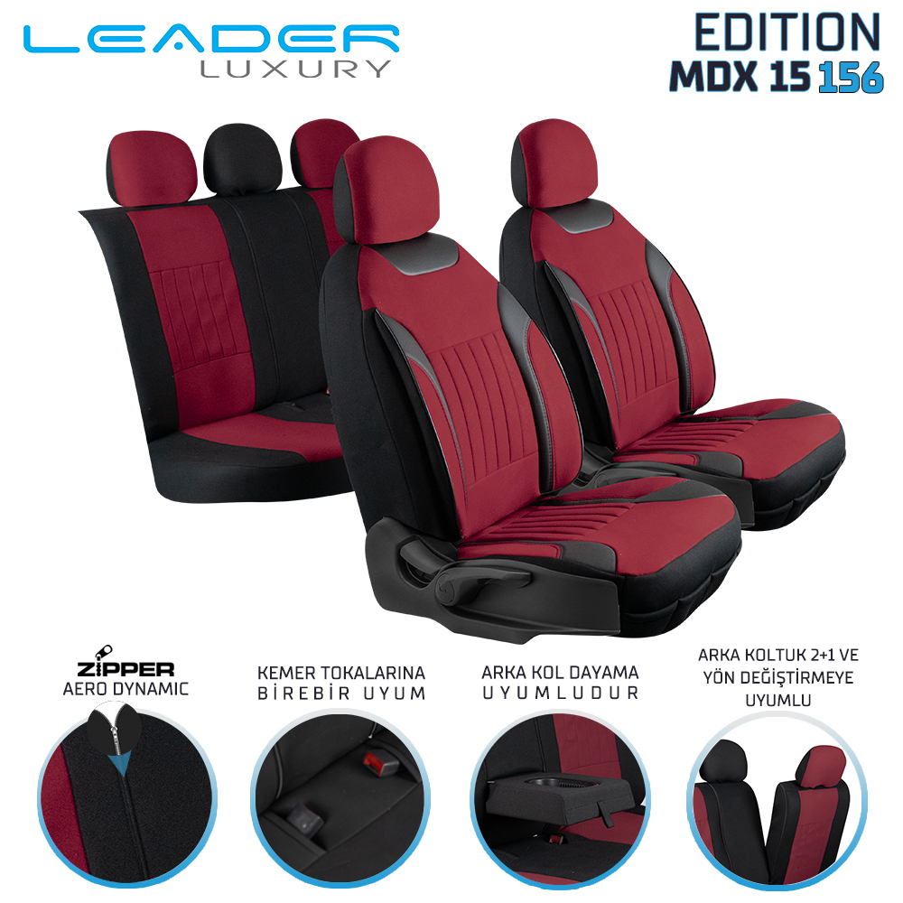 Leader Edition / Tay Tüyü Fermuarlı / Universal Oto Koltuk Kılıfı - Binek - Görsel 14