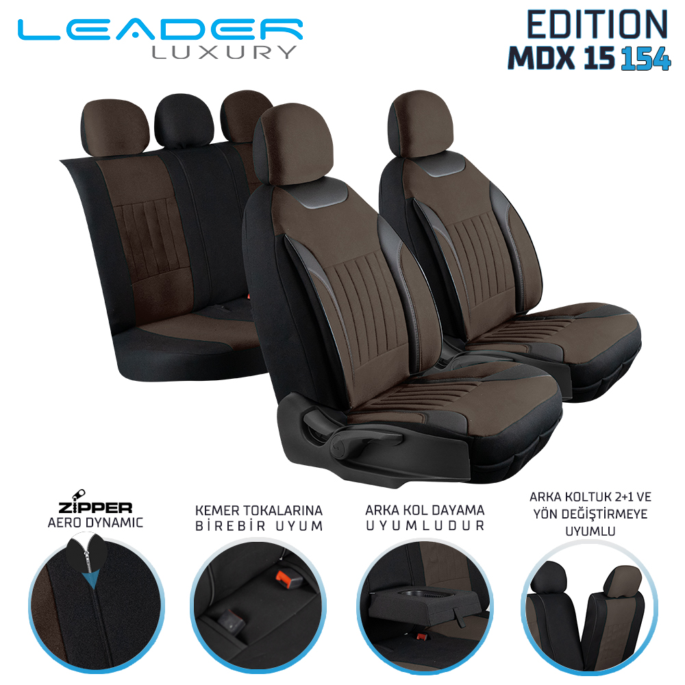 Leader Edition / Tay Tüyü Fermuarlı / Universal Oto Koltuk Kılıfı - Binek - Görsel 3