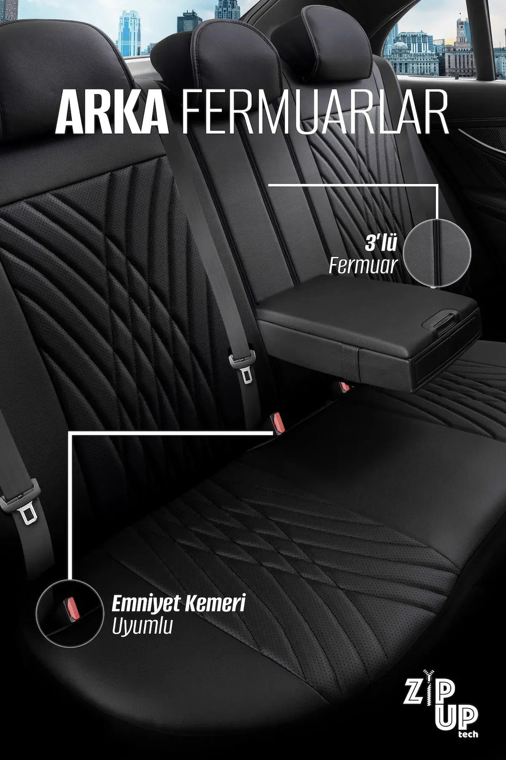 OTOM Progressive Deri Oto Koltuk Kılıfı - Binek - Görsel 9