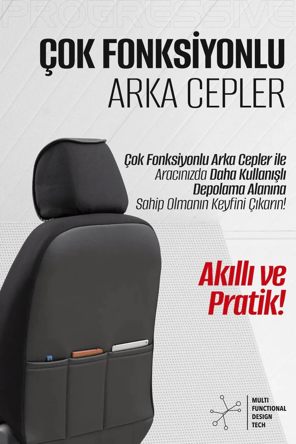 OTOM Progressive Deri Oto Koltuk Kılıfı - Binek - Görsel 8