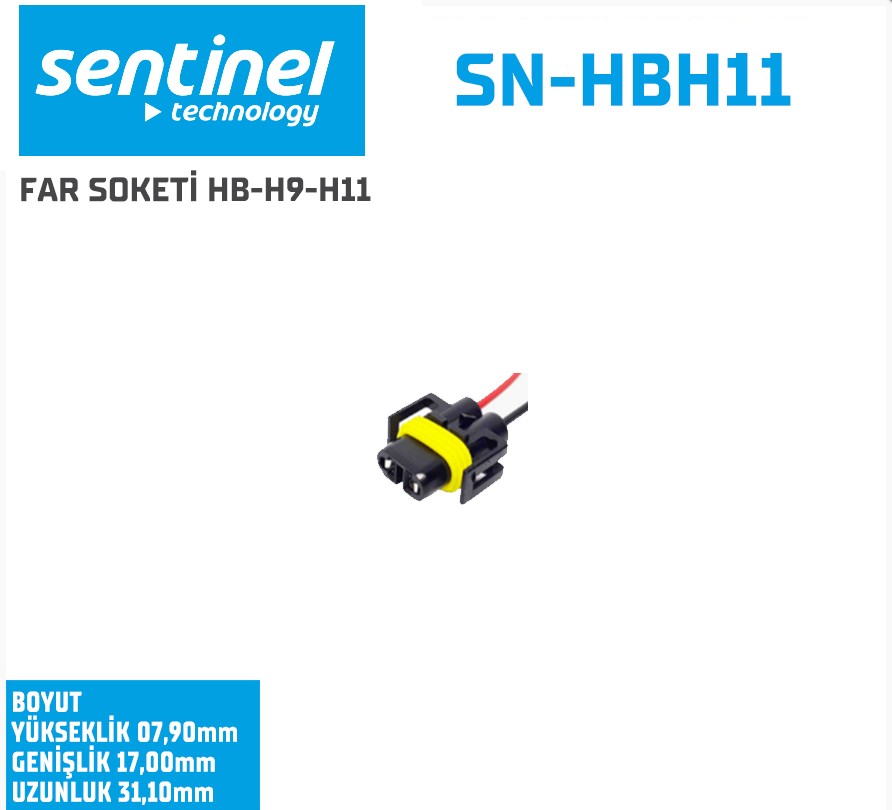 Sentinel FAR SOKETİ HB-H9-H11 / 1 Adet - Far Soketi