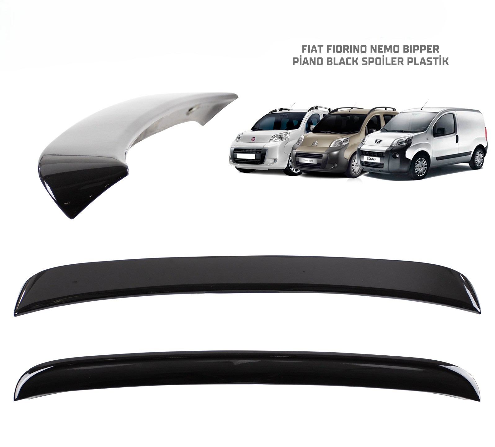FIAT FIORINO NEMO BIPPER PİANO BLACK SPOİLER .PLASTİK - Bagaj Çıtası