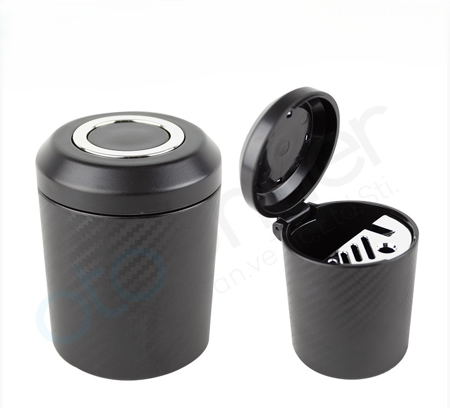 Leader ışıklı Küllük Carbon / Si̇yah - Küllük