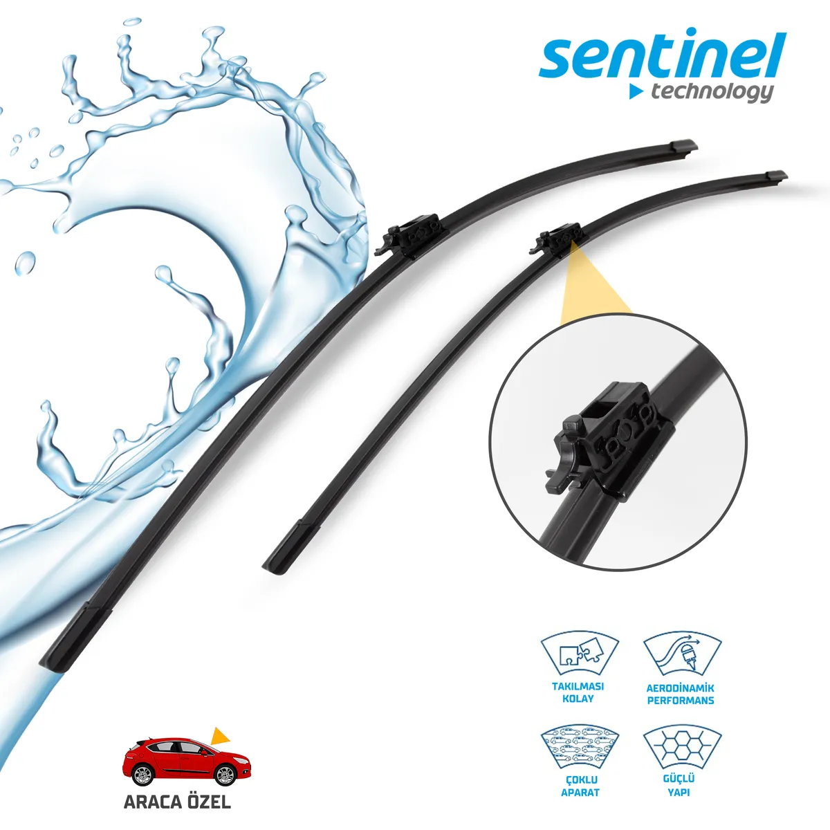 Sentinel ÖN Silecek Takım - Mercedes Vito W447 2014>>> / 700mm 450mm - Araca Özel Ön Silecek TAKIM
