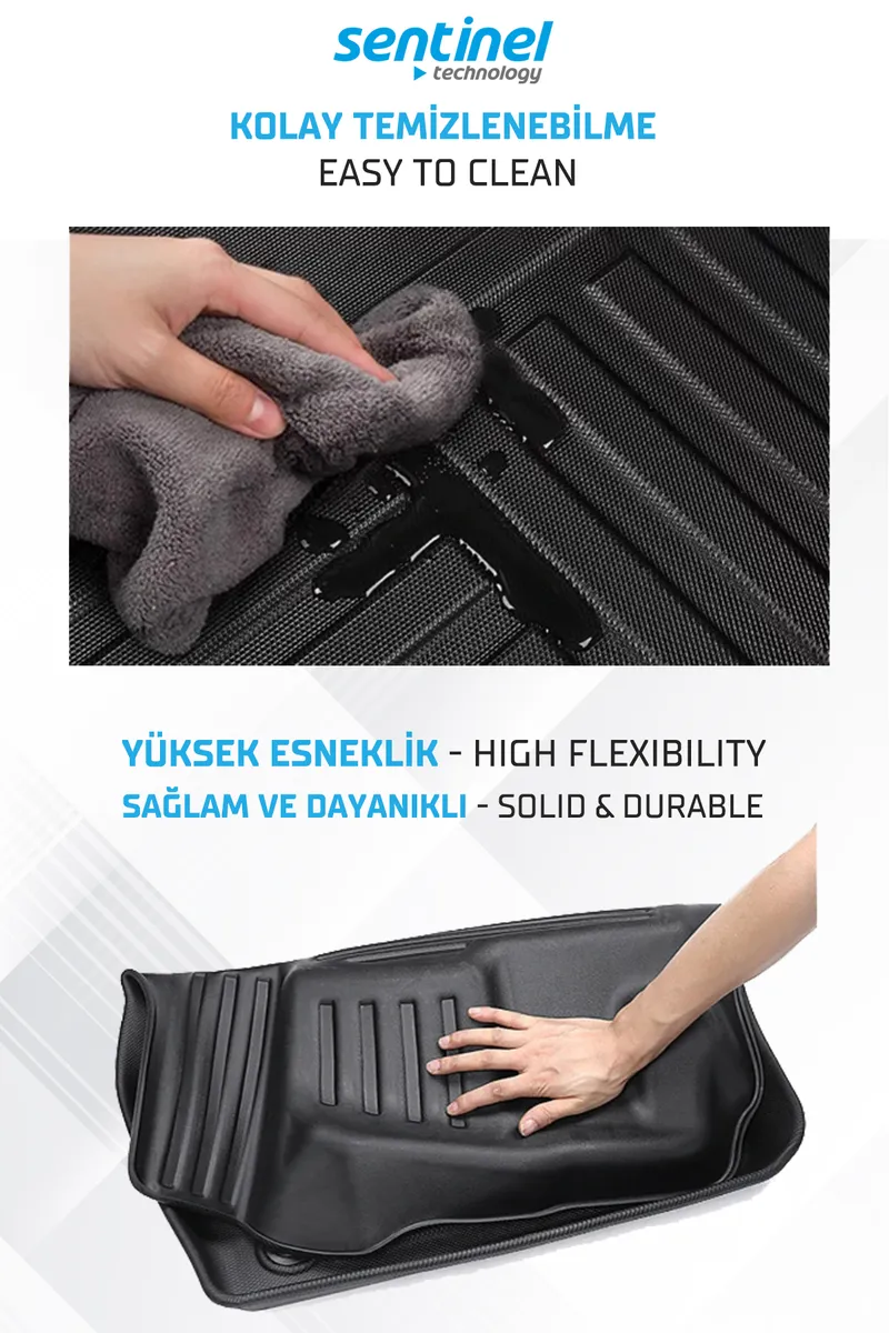Sentinel PEUGEOT PARTNER RIFTER 2018+ / 7D Tam Uyumlu Havuzlu Paspas - Tam Uyumlu Paspas (Sahler-Rizline-Lider) - Görsel 6