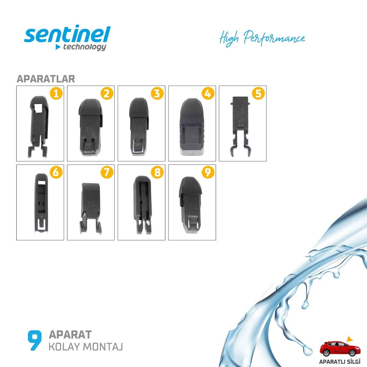 Sentinel Universal Aparatlı Muz Silecek Süpürgesi - 510mm / 1 Adet - Aparatlı Silecek