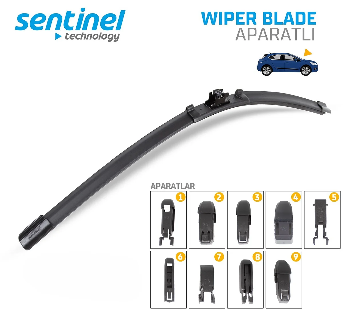 Sentinel Universal Aparatlı Muz Silecek Süpürgesi - 660mm / 1 Adet - Aparatlı Silecek