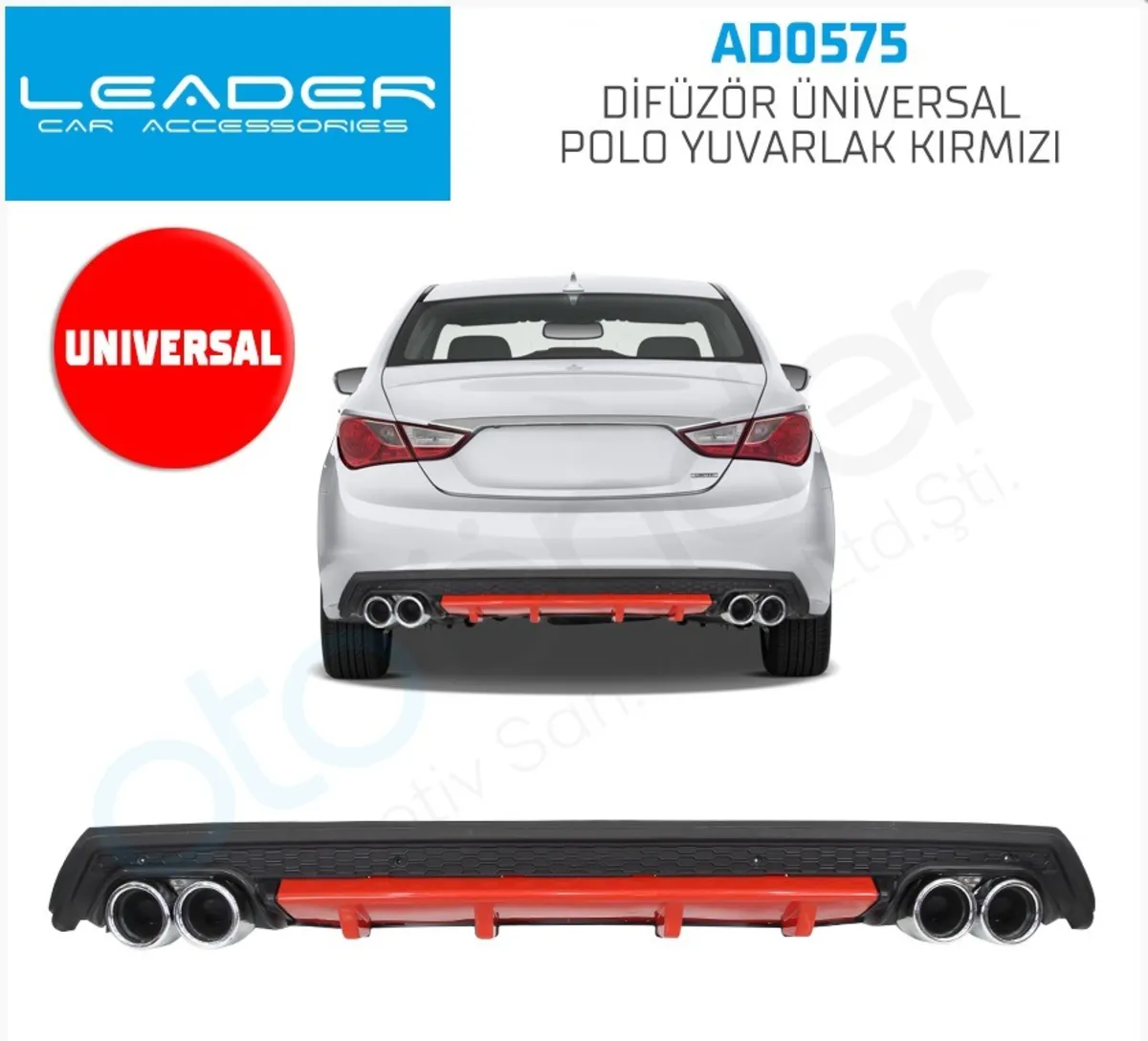 Difüzör Üniversal Polo Yuvarlak Kırmızı - Difüzör