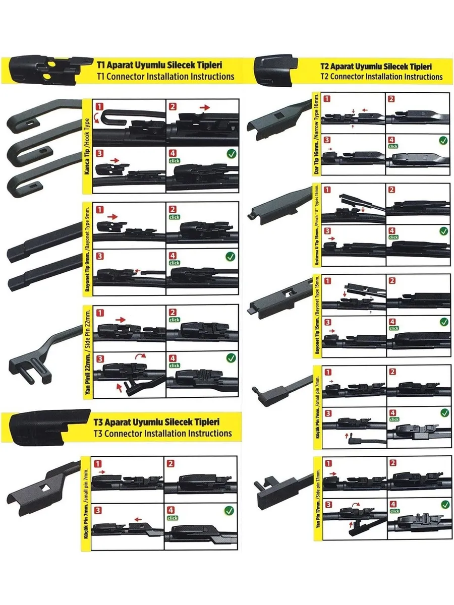 Vette Multifit Toyota Corolla Ön Silecek Takımı (2002-2006) - Araca Özel Ön Silecek TAKIM