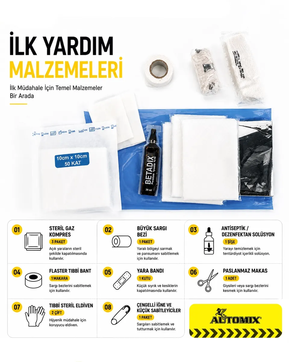 Automix Muayene Uyumlu Trafik Seti - Yangın Söndürücülü (Sert Eva Çanta) - Trafik seti - Görsel 4
