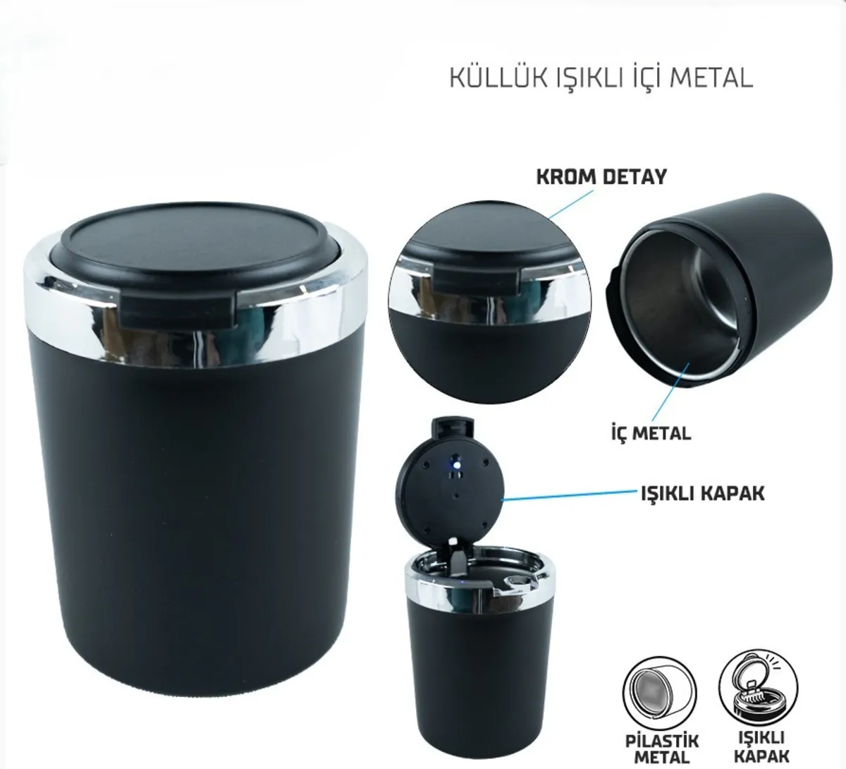 Wi̇mbledon Işıklı Küllük Metal iç Hazne - Küllük