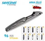 Sentinel Universal Aparatlı Araba Arka Silecek - 375mm / 1 Adet - Arka Silecek