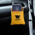 Araç İçi Telefon Tutucu - Organizer - Kese / Sarı / 12 CM X 17.5 CM - Telefon Tutucu