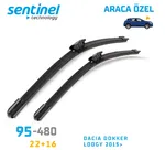 Sentinel ÖN Silecek Takım - Dacıa Dokker-Lodgy 2015>>> / 550mm 410mm - Araca Özel Ön Silecek TAKIM - Görsel 2