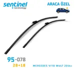 Sentinel ÖN Silecek Takım - Mercedes Vito W447 2014>>> / 700mm 450mm - Araca Özel Ön Silecek TAKIM