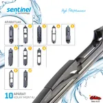 Sentinel Universal Aparatlı Araba Arka Silecek - 230mm / 1 Adet - Arka Silecek