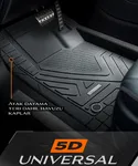 Promats ICON Üniversal Paspas 5D / SİYAH - Üniversal Havuzlu Paspas