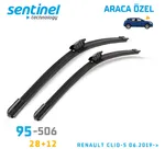 Sentinel ÖN Silecek Takım - Renault Clio5 / 06.2019-> / 700mm 300mm - Araca Özel Ön Silecek TAKIM