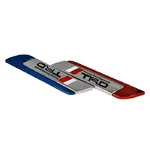 Metal Gümüş TRD Bıçak Model Oto Arma Sticker / 2 Adet Kırmızı - Arma & Sticker