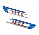 Metal Gümüş GTI Bıçak Model Oto Arma Sticker / 2 Adet Mavi - Arma & Sticker