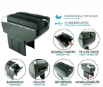 Wimbledon 7 USB Kolçak Kol Dayama Çift Açılır / SİYAH - Kolçak