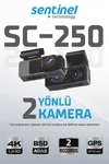Senti̇nel Kayıt Ci̇hazı 4K 3.2" Ekran 2 Kameralı - Araç İçi Kamera