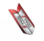 Metal Gümüş TRD Bıçak Model Oto Arma Sticker / 2 Adet Kırmızı - Arma & Sticker