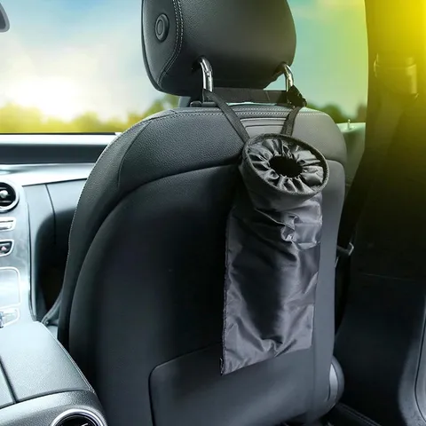 Automix Portatif Büzgülü Araba Çöp Torbası | Siyah - Organizer