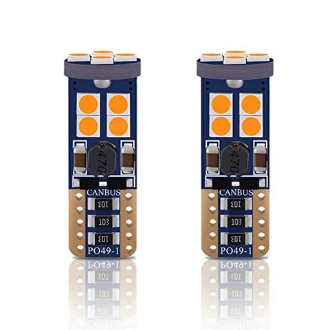 T10 Dipsiz Canbuslu Park Ampulü 12 Ledli – Turuncu - Park LED