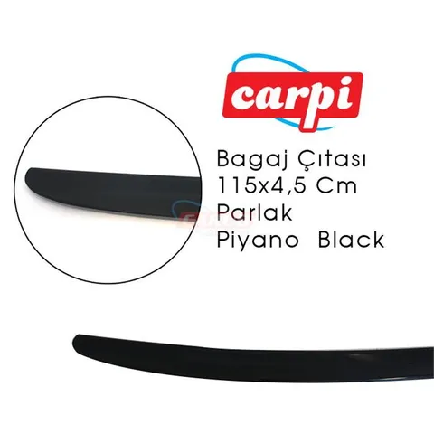 125X4.5 cm Ergonomik Bıyık Bagaj Çıtası Spoiler SİYAH - Bagaj Çıtası