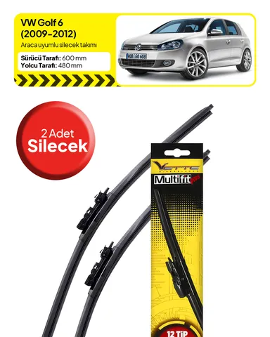Vette Multifit Volkswagen Golf Ön Silecek Takımı (2009-2012) - Araca Özel Ön Silecek TAKIM