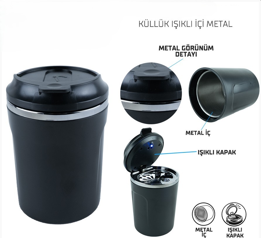 Wi̇mbledon Işıklı Küllük Metal iç Hazne - Küllük